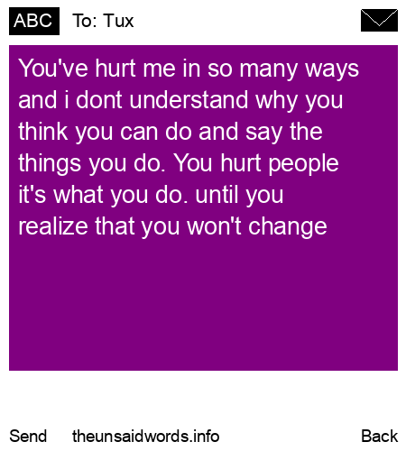 unsent message to Tux