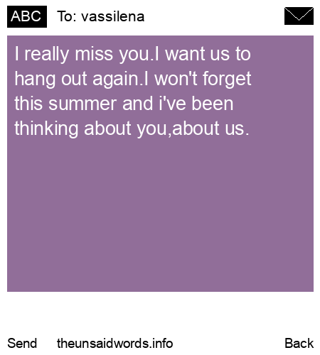 unsent message to vassilena