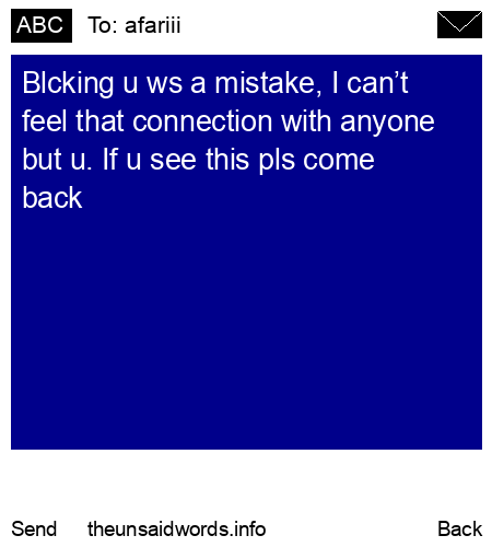 unsent message to afariii