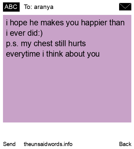 unsent message to aranya