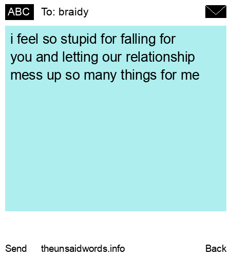 unsent message to braidy