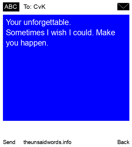 unsent message to CvK