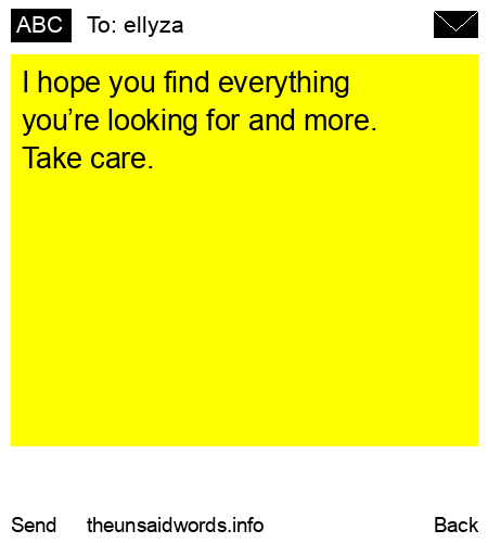 unsent message to ellyza