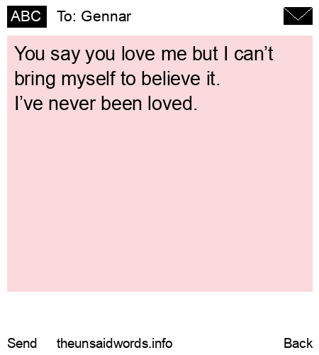 unsent message to Gennar