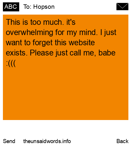 unsent message to Hopson