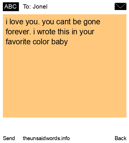 unsent message to Jonel