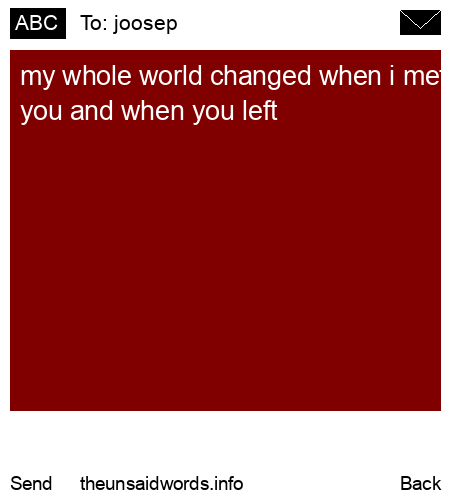 unsent message to joosep