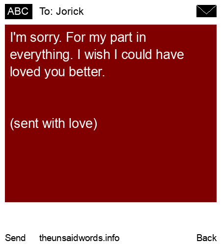 unsent message to Jorick 