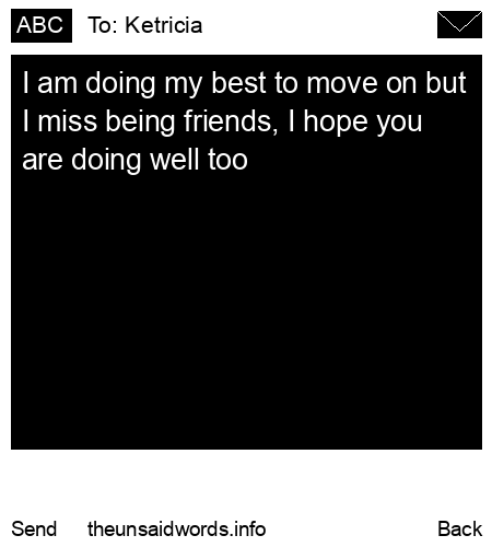 unsent message to Ketricia 
