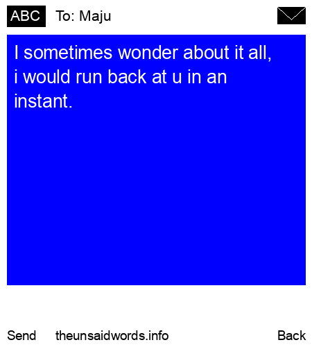 unsent message to Maju