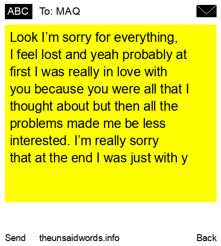 unsent message to MAQ