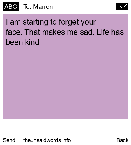 unsent message to Marren