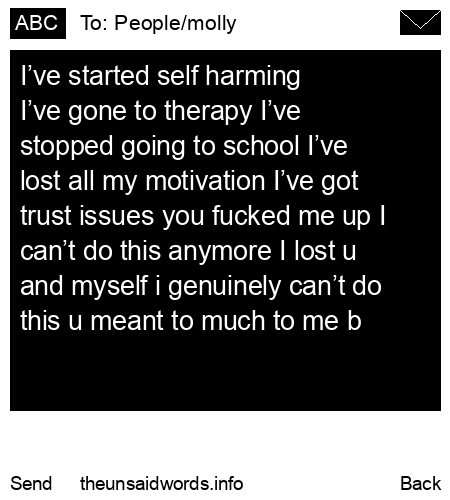 unsent message to People/molly
