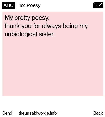 unsent message to Poesy