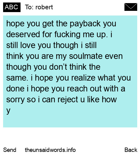 unsent message to robert