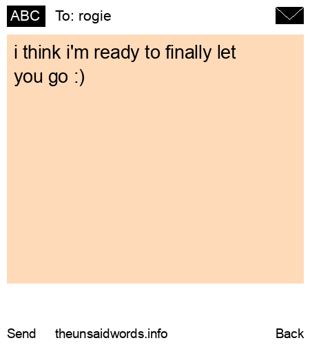 unsent message to rogie