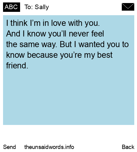unsent message to Sally