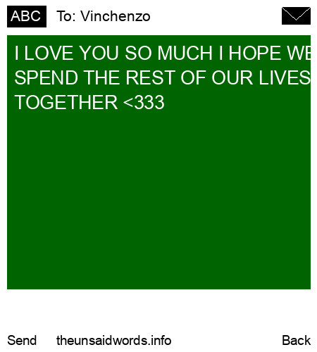 unsent message to Vinchenzo