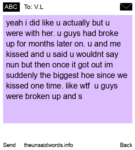 unsent message to V.L