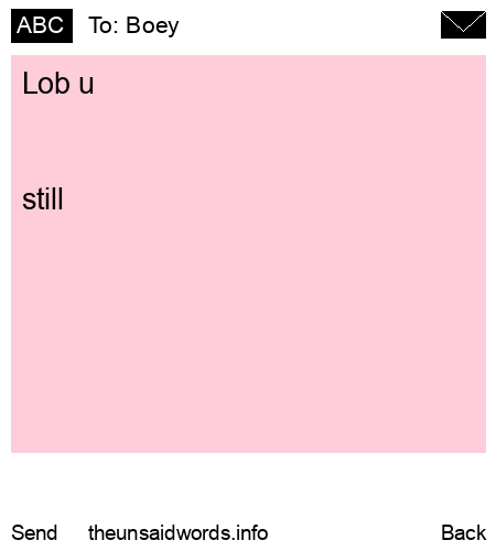 unsent message to Boey