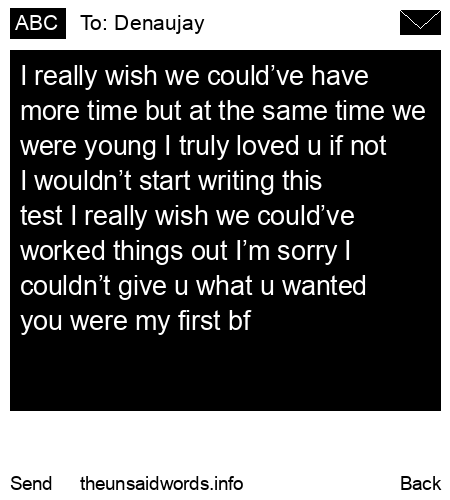 unsent message to Denaujay