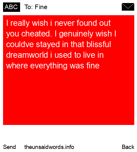 unsent message to Fine