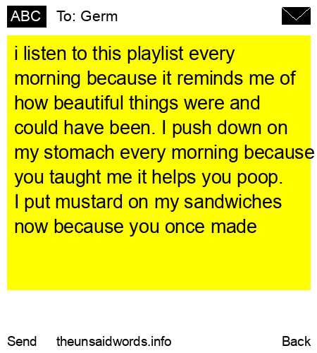 unsent message to Germ