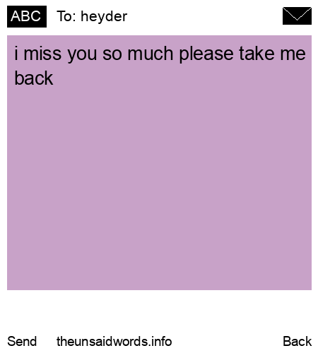 unsent message to heyder
