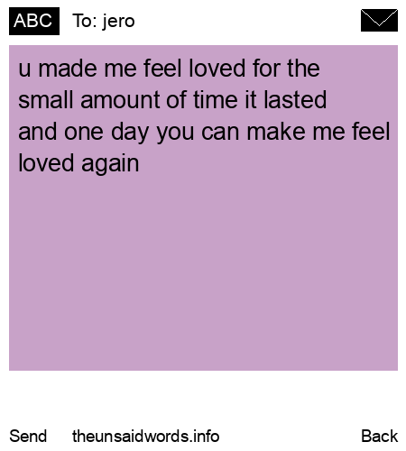 unsent message to jero