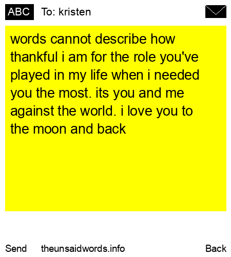 unsent message to kristen