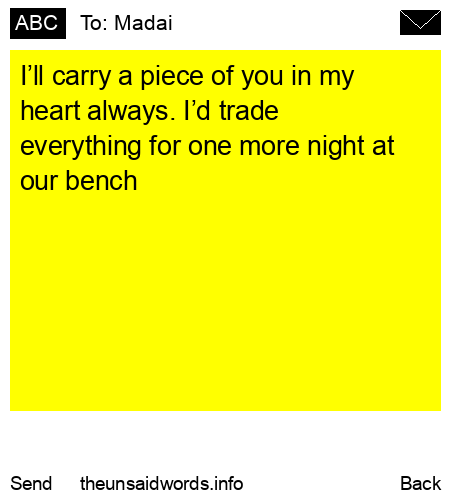 unsent message to Madai