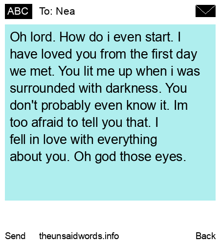 unsent message to Nea