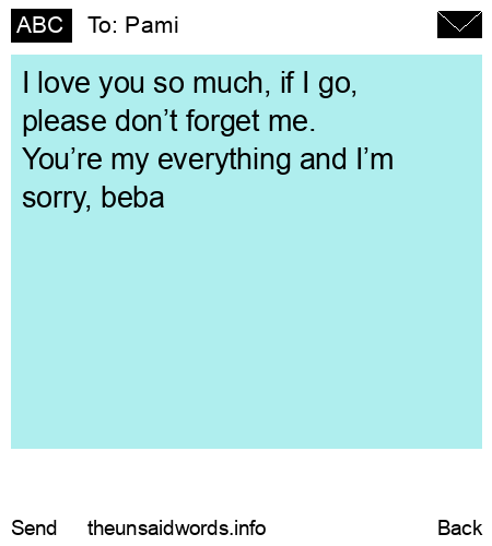 unsent message to Pami 