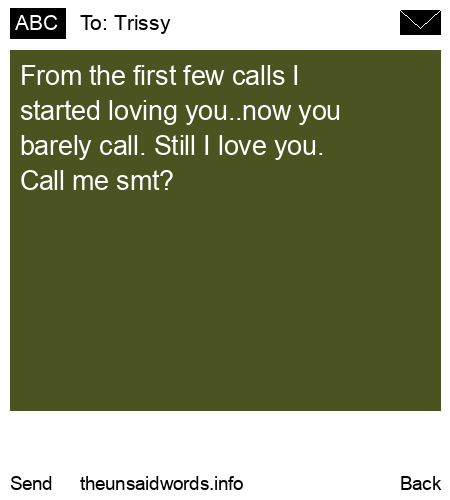 unsent message to Trissy
