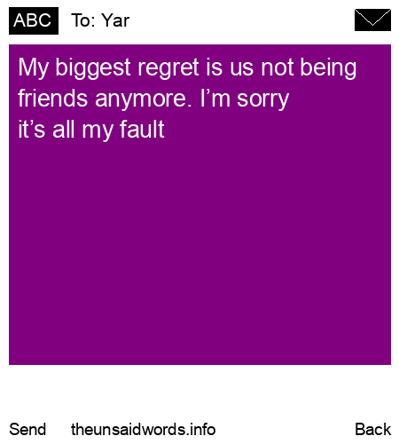 unsent message to Yar