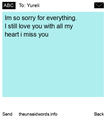 unsent message to Yureli