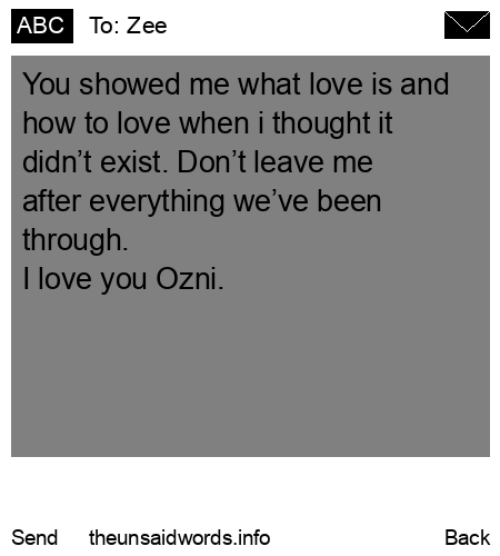 unsent message to Zee