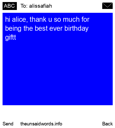unsent message to alissafiah