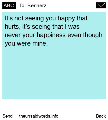 unsent message to Bennerz