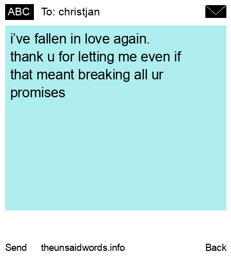 unsent message to christjan