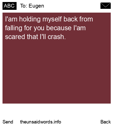 unsent message to Eugen