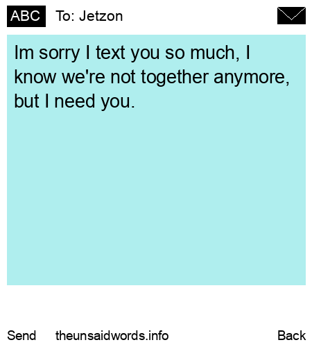 unsent message to Jetzon
