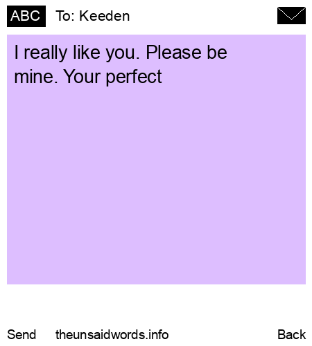 unsent message to Keeden 