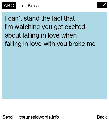 unsent message to Kirra