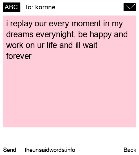 unsent message to korrine