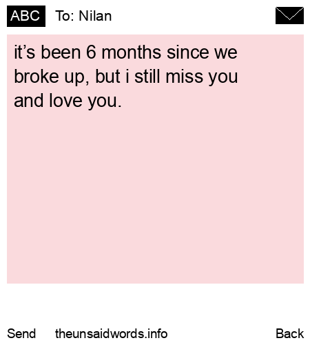 unsent message to Nilan