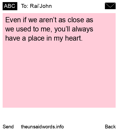 unsent message to Rai’John