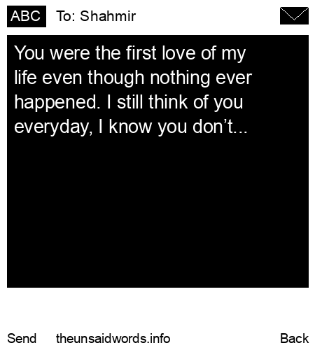 unsent message to Shahmir