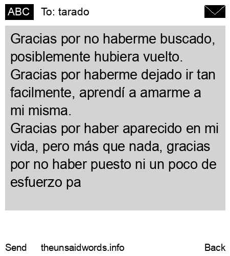 unsent message to tarado