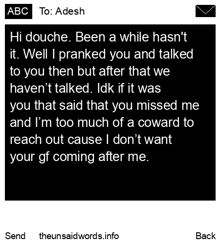 unsent message to Adesh